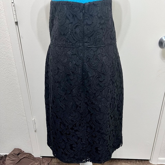 NWT J. Crew Cathleen Black Lace Dress Strapless Lined Size 12 - Picture 9 of 10